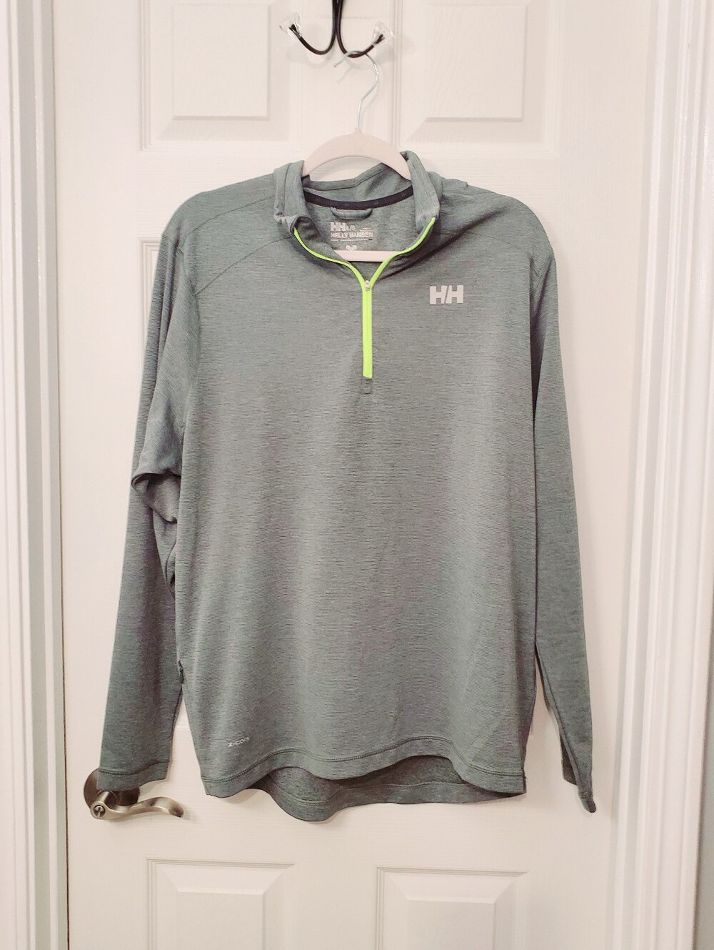 Helly Hansen Men’s Green Quarter-Zip Performance Pullover X-Cool Large